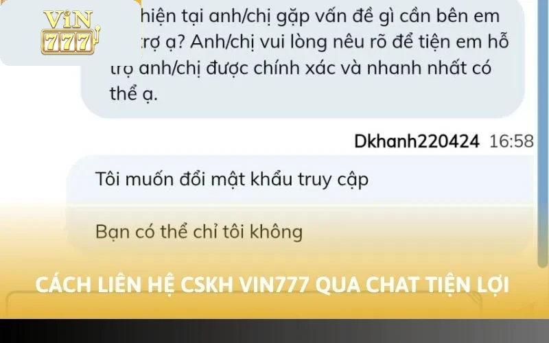 Cách Liên Hệ CSKH Vin777 Nhanh Chóng Nhất Hiện Nay 3 Cách liên hệ CSKH Vin777 qua chat tiện lợi