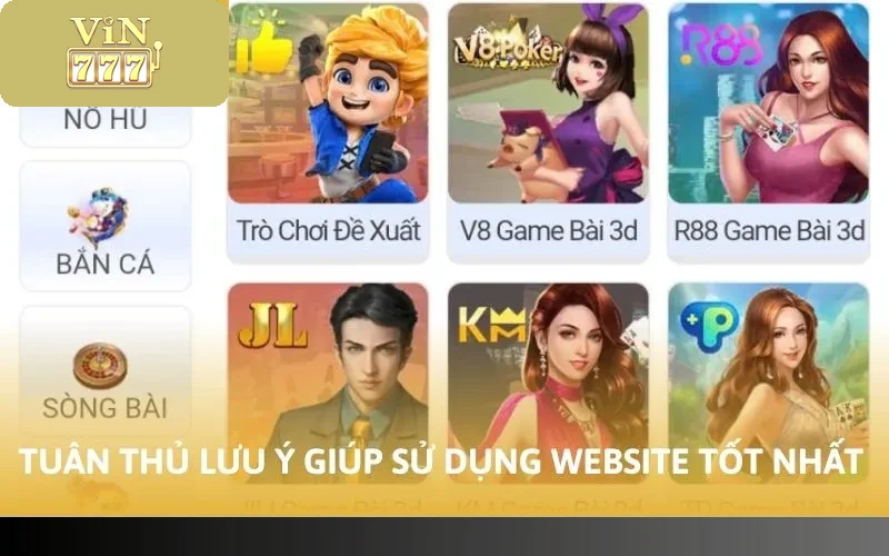 Tuân thủ lưu ý giúp sử dụng website tốt nhất